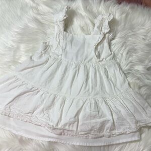 Shabby Chic White Ruffle Dress – Girls Size S (5/6)
